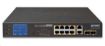 Obrázek Planet GSD-1222VHP Switch, 8x PoE + 2x 1000Base-T + 2x SFP, LCD,VLAN, extend mód 10Mb do 250m, IEEE 802.3at 120W