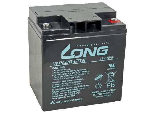 Obrázek LONG baterie 12V 28Ah M5 LongLife 12 let (WPL28-12TN)