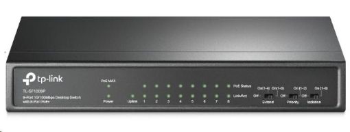 Obrázek TP-Link CCTV switch TL-SF1009P (8x100Mb/s, 1x100Mb/s uplink, 8xPoE+, 65W, fanless)