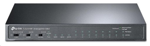 Obrázek TP-Link CCTV switch TL-SL1311MP (8x100Mb/s, 2xGbE uplink, 1xSFP, 8xPoE+, 124W, fanless)