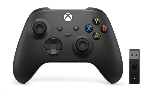 Obrázek Xbox Wireless Controller černý + Xbox Adaptér pro Windows 10