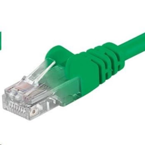 Obrázek PREMIUMCORD Patch kabel UTP RJ45-RJ45 CAT5e 0.5m zelená