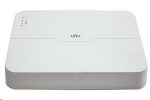 Obrázek Uniview NVR, 8 PoE (Max 108W) kanálů, H.265, 1x HDD, 8Mpix (64Mbps/64Mbps), HDMI, VGA, 4K, ONVIF, 2x USB audio