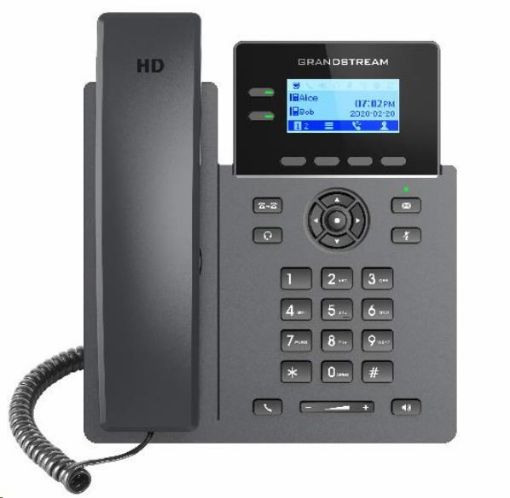 Obrázek Grandstream GRP2602W [VoIP telefon - 2.21" 132 x 48 grafický,  4x SIP účet, 2x RJ45 10/100 Mbps, PoE]