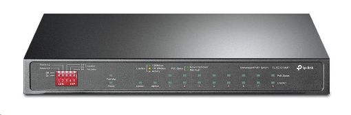 Obrázek TP-Link CCTV switch TL-SG1210MP (8xGbE, 1xGbE uplink, 1xGbE/SFP combo uplink, 8x PoE+, 123W, fanless)