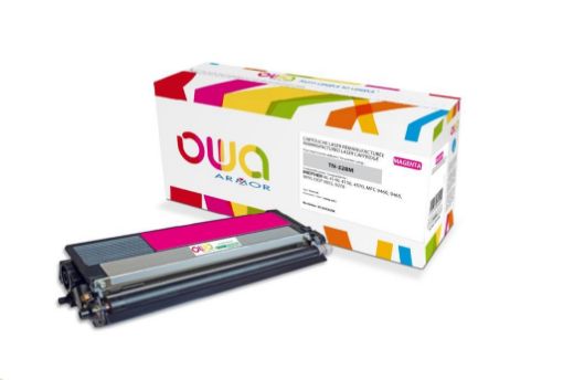 Obrázek OWA Armor toner pro BROTHER HL 4140, 4150, 4570, MFC 9460 DCP 9055, 9270, 6000 Stran, TN328M, červená/magenta (TN-328M)