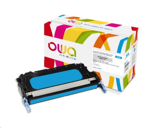 Obrázek OWA Armor toner pro HP Color Laserjet 3800, CP3505, 6000 Stran, Q7581A, modrá/cyan