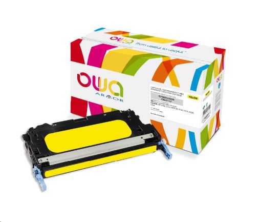 Obrázek OWA Armor toner pro HP Color Laserjet 3800, CP3505, 6000 Stran, Q7582A, žlutá/yellow