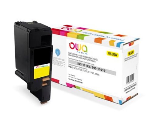 Obrázek OWA Armor toner pro DELL 1250, 1350, 1355, C1760, C1765, 1400   Stran, 593-11143, žlutá/yellow