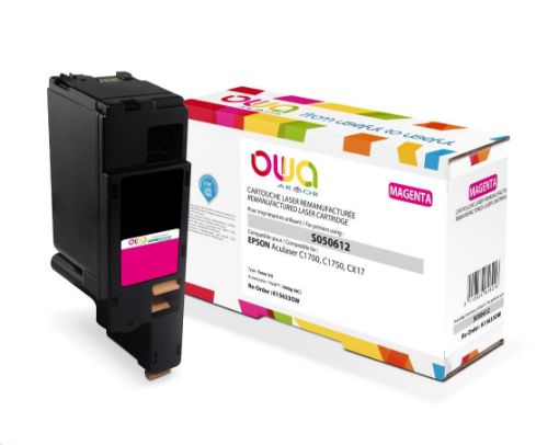 Obrázek OWA Armor toner pro EPSON AL C1700, C1750, CX17, 1400   Stran, C13S050612, červená/magenta