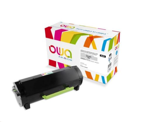 Obrázek OWA Armor toner pro LEXMARK MX310, 410, 510, 511, 610, 611, 2500 Stran, 60F2000, černá/black