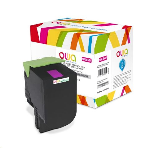 Obrázek OWA Armor toner pro LEXMARK CX310, 410, 510, 2000 Stran, 80C2SM0, červená/magenta