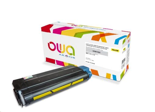 Obrázek OWA Armor toner pro OKI C5600, C5700, 2000 Stran, 43381905, žlutá/yellow