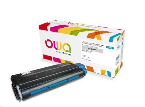 Obrázek OWA Armor toner pro OKI C5600, C5700, 2000 Stran, 43381907, modrá/cyan