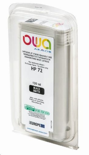 Obrázek OWA Armor cartridge pro HP DesignJet T 610, 620, 130ml, C9403A, Black Mat