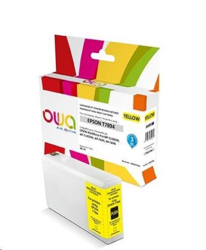 Obrázek OWA Armor cartridge pro EPSON REMAN. T7894, 38ml, T789440, žlutá/yellow