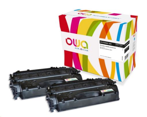 Obrázek OWA Armor toner pro HP Color Laserjet Pro 400 M401, M425, 2x6900 stran, CF280XD, černá/black