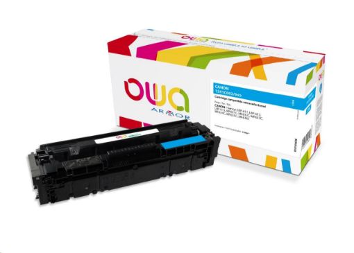 Obrázek OWA Armor toner pro CANON LBP 611Cn, 613Cdw, 631Cn, 633Cdw, MFP635Cx, 1300 str., modrá/cyan (CRG045C)