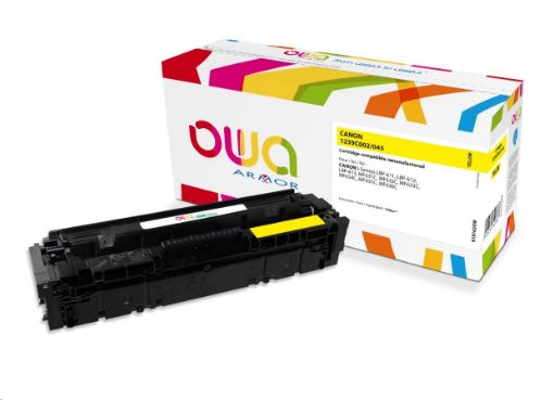 Obrázek OWA Armor toner pro CANON LBP 611Cn, 613Cdw, 631Cn, 633Cdw, MFP635Cx, 1300 str., žlutá/yellow (CRG045Y)