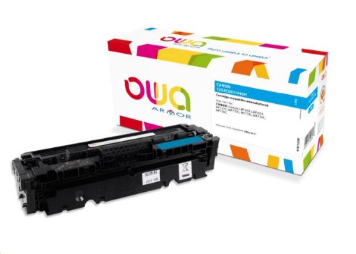 Obrázek OWA Armor toner pro CANON LBP  653Cdw, 654Cx, MFP735Cx, 5000 str., modrá/cyan (CRG046H C)