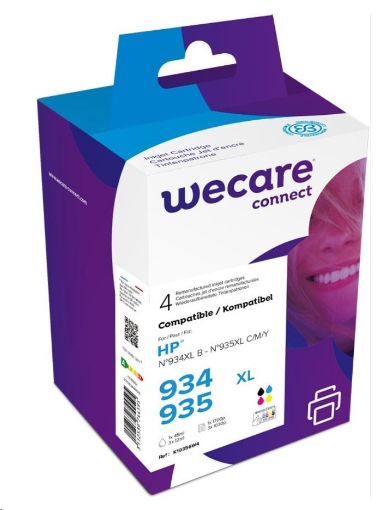 Obrázek WECARE ARMOR cartridge 934XL, 935XL -OfficeJet 6812,6815,Officejet Pro 6230,6830,6835, černá/black+1C+1M+1Y, 1x45/3x12ml