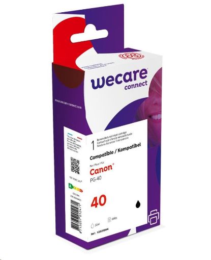 Obrázek WECARE ARMOR cartridge pro CANON Pixma iP1600/2200, Mp 140/460 (PG-40) černá, 16 ml, 580 str