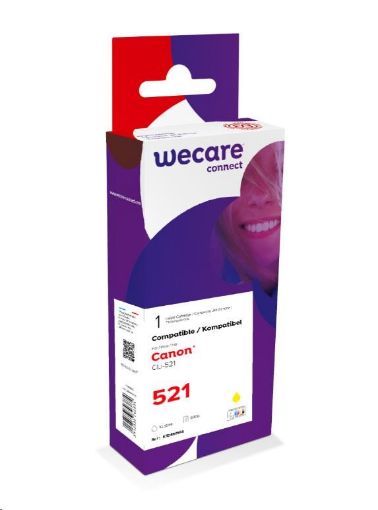 Obrázek WECARE ARMOR cartridge pro Canon IP3600, 4600, 4600X, MP540, 620, 630, 980 (CLi521Y), žlutá/yellow, 10,5ml, 690 str