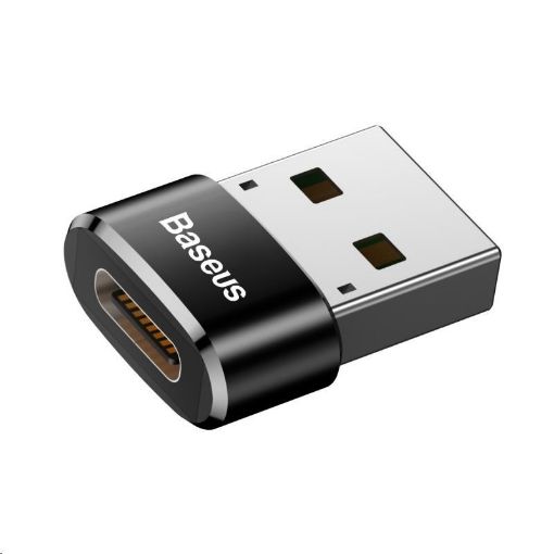 Obrázek Baseus adaptér USB samec na USB-C samice 3A, OTG, černá