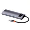 Obrázek Baseus Metal Gleam Series 5v1 HUB Type-C (USB-C PD 100W, 3* USB 3.0, HDMI) šedá