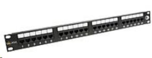 Obrázek Solarix Patch panel 24 x RJ45 CAT6 UTP 350 MHz černý 1U SX24-6-UTP-BK