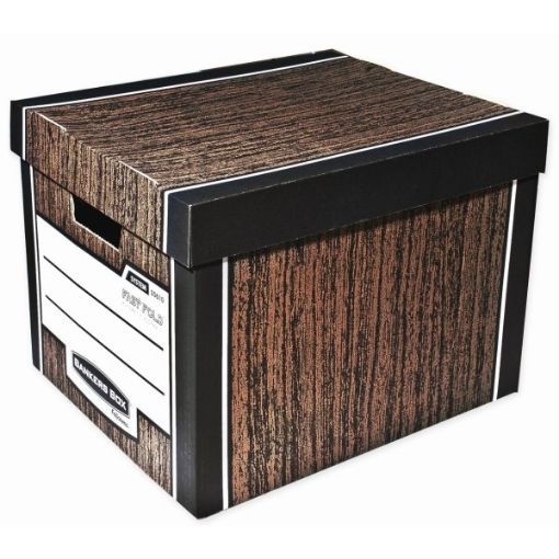 Obrázek Archivační kontejner Fellowes Bankers Box Woodgrain hnědá (2ks)