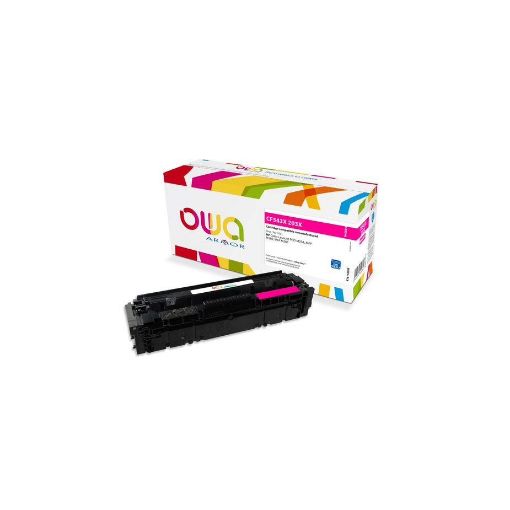 Obrázek OWA Armor toner pro HP Color LaserJet Pro M254, M280, M281,203X  M,2500 str.,červená/magenta (CF543X M)