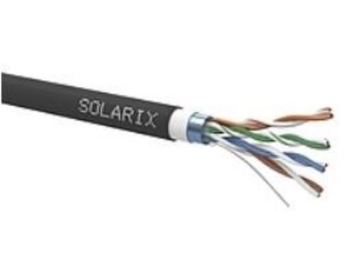 Obrázek Instalační kabel Solarix venkovní FTP, Cat5E, drát, PVC+PE, dvojitý plášť, cívka 305m SXKD-5E-FTP-PVC+PE