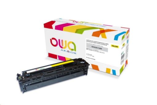 Obrázek OWA Armor toner pro HP Laserjet Pro CP1525, 1300 Stran, CE322A, žlutá/yellow