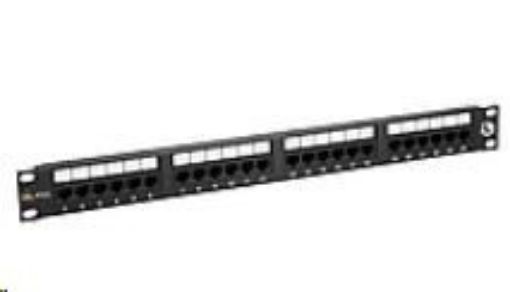 Obrázek Solarix Patch panel 24 x RJ45 CAT5E UTP 150 MHz černý 1U SX24-5E-UTP-BK