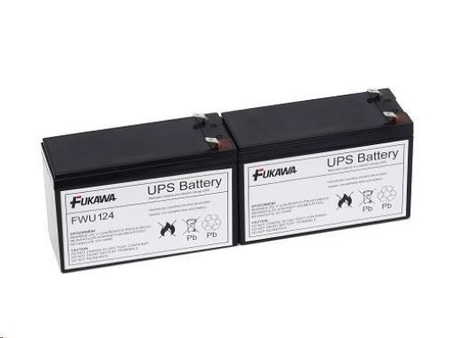 Obrázek Baterie - FUKAWA FWU-124 sada baterií za APCRBC124 (12V/9Ah, 2ks)