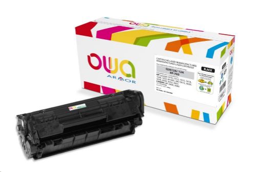 Obrázek OWA Armor toner pro HP Laserjet 1010, 1012, 1015, 1020, 1022, M1005, AIO 3015, , 2000 Stran, Q2612A, černá/black