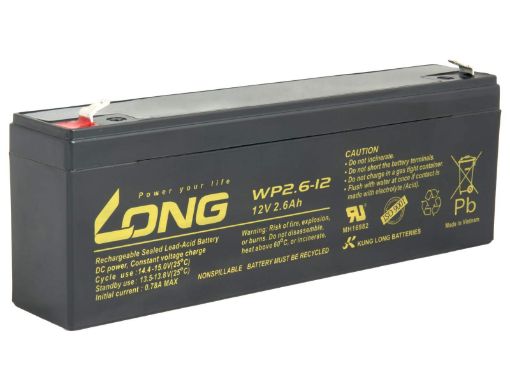 Obrázek LONG baterie 12V 2,6Ah F1 (WP2.6-12)