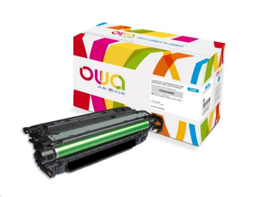 Obrázek OWA Armor toner pro HP Color Laserjet CP4025/4520/4525, 11000 Stran, CE261A, modrá/cyan