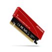 Obrázek AXAGON PCEM2-S, PCIe x16 - M.2 NVMe M-key slot adaptér, kovový kryt pro pasivní chlazení