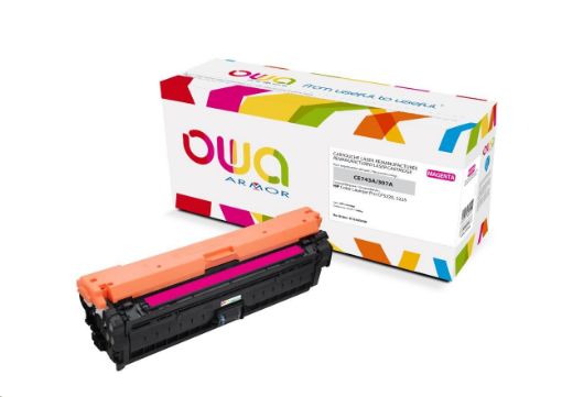 Obrázek OWA Armor toner pro HP Color Laserjet CP5220, 5225, 7300 Stran, CE743A, červená/magenta