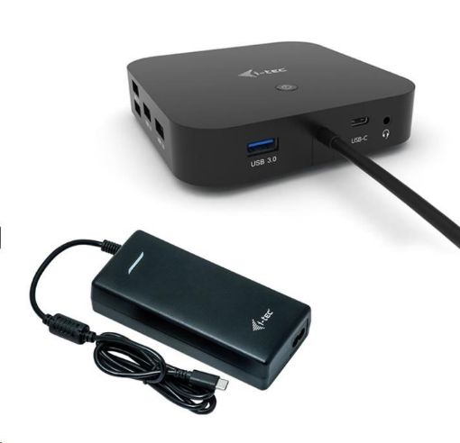 Obrázek i-tec USB-C Dual Display Docking Station, Power Delivery 100W + Universal Charger 112W