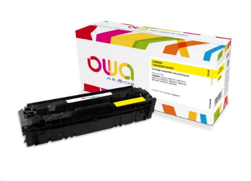 Obrázek OWA Armor toner pro CANON LBP 611Cn, 613Cdw, 631Cn, 633Cdw, MFP635Cx, 2200 str., žlutá/yellow (CRG045H Y)