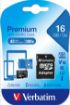 Obrázek VERBATIM MicroSDHC karta 16GB Premium, U1 + SD adaptér