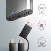 Obrázek AXAGON EEM2-SG2, USB-C 3.2 Gen 2 - M.2 NVMe & SATA SSD kovový RAW box, bezšroubkový, stříbrný