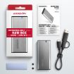 Obrázek AXAGON EEM2-SG2, USB-C 3.2 Gen 2 - M.2 NVMe & SATA SSD kovový RAW box, bezšroubkový, stříbrný