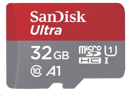 Obrázek SanDisk MicroSDHC karta 32GB Ultra (120MB/s, A1 Class 10 UHS-I ) + adaptér