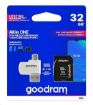 Obrázek GOODRAM microSDHC karta 32GB M1A4 All-in-one (R:100/W:10 MB/s), UHS-I Class 10, U1 + Adapter + OTG card reader/čtečka