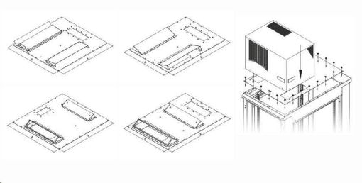 Obrázek TRITON montážní redukce ke klimatizaci X1 a X2 na šířku rozvaděče 800 x 800 mm, šedá