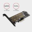 Obrázek AXAGON PCEM2-D, PCIe x4 - M.2 NVMe M-key + SATA B-key slot adaptér, vč. LP